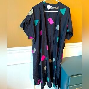 AAUCYE Women’s Artistic Silk Short Sleeve Robe Kimono Size P